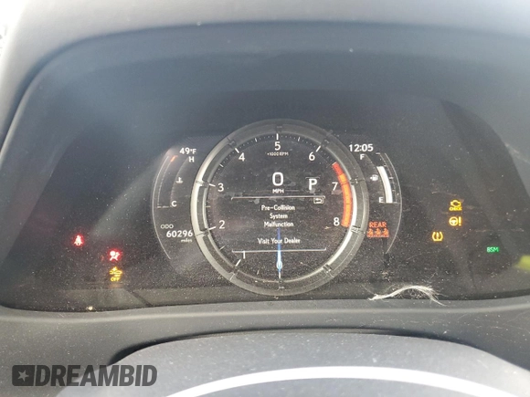 2020 Lexus UX 200 F Sport with VIN JTHE3JBH7L2029444, listed as a Copart auction lot 42803025 with 60,296 mi miles and Salvage Title. Bid and sale history available at DreamBid. Image 9.