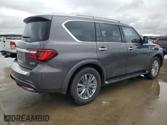2022 Infiniti QX80 PREMIUM SELECT with VIN JN8AZ2AE4N9292548, listed as a Copart auction lot 85469534 with 35,106 mi miles and Salvage Title. Bid and sale history available at carsss.com. Image 3.