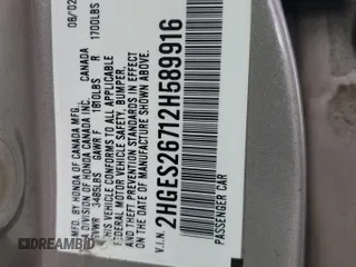 2002 Honda Civic EX z VIN 2HGES26712H589916, wystawiony jako Copart lot #55354765 z przebiegiem 111 885 mil mil oraz Szkoda całkowita • Salvage title. Historia ofert i sprzedaży dostępna na DreamBid. Obrazek 12.