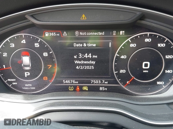 2019 Audi Q5 Premium Plus with VIN WA1BNAFY9K2144483, listed as a IAAI auction lot 41898239 with 54,676 mi miles. Bid and sale history available at carsss.com. Image 7.