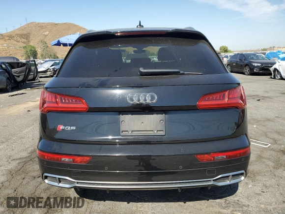 2018 Audi SQ5 Premium Plus with VIN WA1A4AFY6J2211473, listed as a Copart auction lot 60743074 with Not Provided miles and Salvage Title. Bid and sale history available at DreamBid. Image 6.