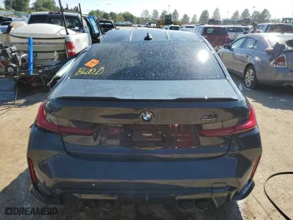 2022 BMW M3 Competition xDrive with VIN WBS43AY04NFL75227, listed as a Copart auction lot 63833574 with 0 mi miles and Non Repairable. Bid and sale history available at carsss.com. Image 6.