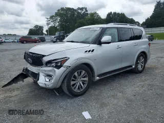 2016 Infiniti QX80 z VIN JN8AZ2NF5G9610490, wystawiony jako Copart lot #60041325 z przebiegiem 131 253 mil mil oraz Szkoda całkowita • Salvage title. Historia ofert i sprzedaży dostępna na DreamBid. Obrazek 1.