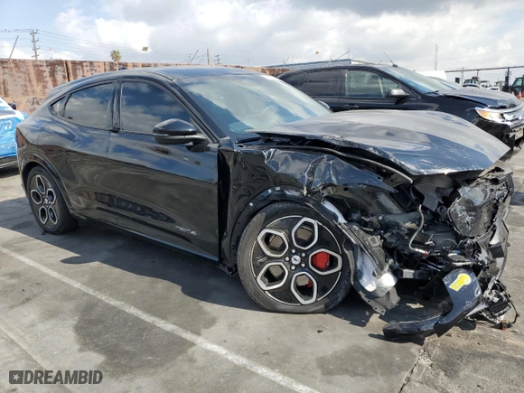 2022 Ford Mustang Mach-E GT with VIN 3FMTK4SE6NMA07879, listed as a Copart auction lot 44822845 with 17,993 mi miles and Salvage Title. Bid and sale history available at carsss.com. Image 4.