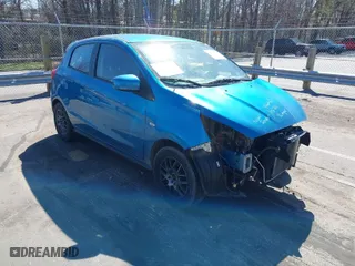2019 Mitsubishi Mirage ES with VIN ML32A3HJ7KH003599, listed as a IAAI auction lot 41830129 with 66,047 mi miles. Bid and sale history available at carsss.com. Image 1.