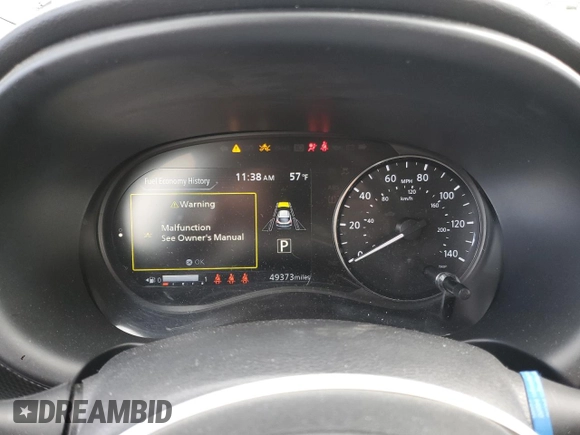 2021 Nissan Kicks SV with VIN 3N1CP5CV1ML544046, listed as a Copart auction lot 51936865 with 49,373 mi miles and Salvage Title. Bid and sale history available at DreamBid. Image 9.