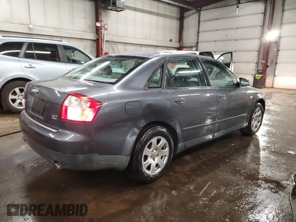2003 Audi A4 1.8T with VIN WAULC68E53A264026, listed as a Copart auction lot 87417384 with 108,706 mi miles and Salvage Title. Bid and sale history available at carsss.com. Image 3.