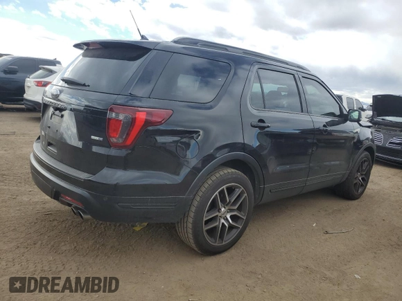 2019 Ford Explorer Sport with VIN 1FM5K8GT9KGB08105, listed as a Copart auction lot 79567134 with 79,705 mi miles and Salvage Title. Bid and sale history available at carsss.com. Image 3.