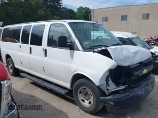2017 Chevrolet Express Passenger LS with VIN 1GAZGNFG5H1114319, listed as a IAAI auction lot 42445377 with 202,127 mi miles and . Bid and sale history available at DreamBid. Image 13.