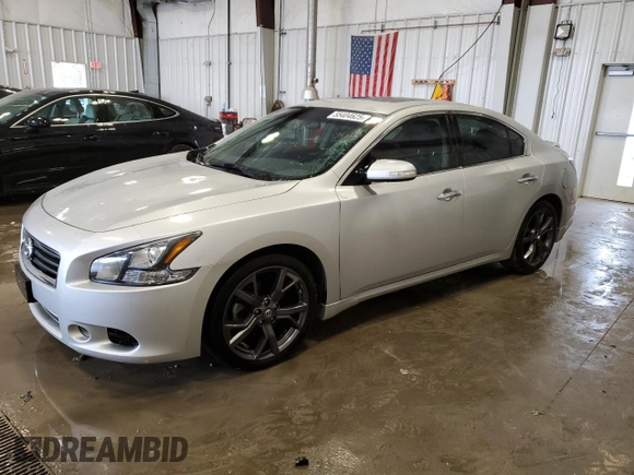 2014 Nissan Maxima S with VIN 1N4AA5AP9EC479301, listed as a Copart auction lot 55404625 with 54,751 mi miles and Non repairable. Bid and sale history available at DreamBid. Image 1.