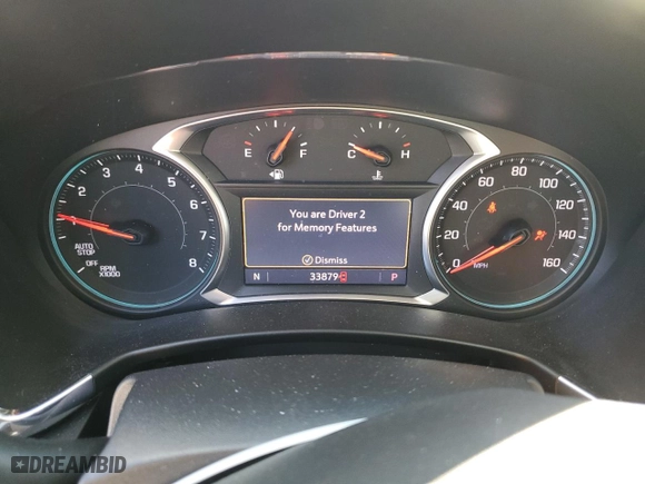 2020 Chevrolet Equinox Premier with VIN 3GNAXNEV5LS627198, listed as a Copart auction lot 42784965 with 33,879 mi miles and Salvage Title. Bid and sale history available at carsss.com. Image 9.