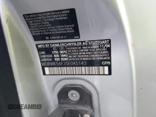 2005 Mercedes-Benz SLK 230/320 с VIN WDBWK56F35F045143, выставлен на аукционе IAAI как лот 42014710 с пробегом 96 868 миль миль и . История ставок и продаж доступна на DreamBid. Изображение 9.