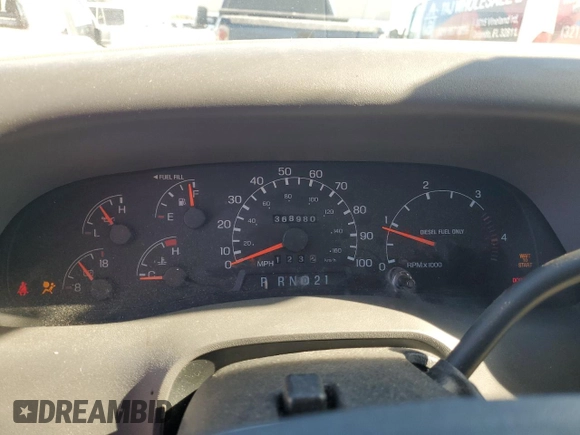 1999 Ford F-350 XL with VIN 1FTSW30F3XEE22631, listed as a Copart auction lot 83521754 with 368,980 mi miles and Salvage title. Bid and sale history available at DreamBid. Image 9.