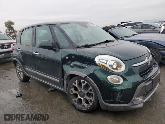 2014 FIAT 500L Trekking with VIN ZFBCFADH0EZ009238, listed as a Copart auction lot 42465845 with 104,858 mi miles and Salvage Title. Bid and sale history available at DreamBid. Image 4.