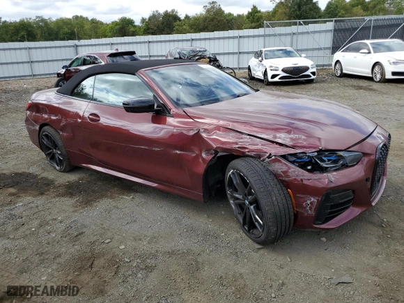 2022 BMW 4 Series M440i xDrive with VIN WBA63AT09NCL01453, listed as a Copart auction lot 72575524 with 30,646 mi miles and Salvage Title. Bid and sale history available at carsss.com. Image 4.