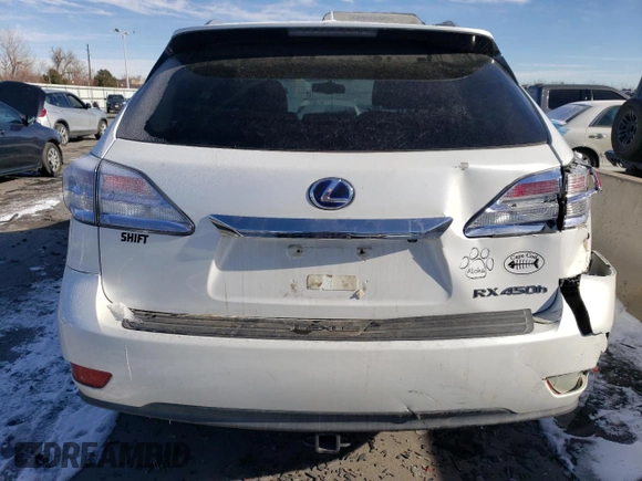 2012 Lexus RX 450h with VIN JTJBC1BA6C2434263, listed as a Copart auction lot 44632765 with 157,398 mi miles and Non Repairable. Bid and sale history available at DreamBid. Image 6.