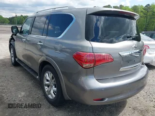 2014 Infiniti QX80 with VIN JN8AZ2NE0E9069465, listed as a IAAI auction lot 41967613 with 112,004 mi miles. Bid and sale history available at carsss.com. Image 3.
