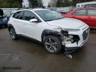 2021 Hyundai Kona Ultimate with VIN KM8K5CA56MU664366, listed as a Copart auction lot 45352555 with 37,034 mi miles and Salvage Title. Bid and sale history available at carsss.com. Image 4.