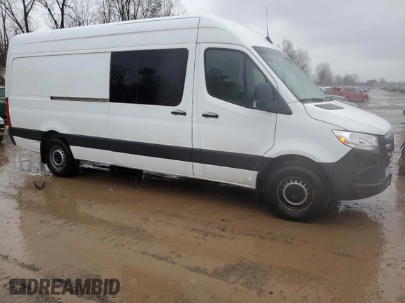 2023 Mercedes-Benz Sprinter Cargo with VIN W1Y4NCHY8PT121099, listed as a Copart auction lot 80552444 with 50,805 mi miles and Non Repairable. Bid and sale history available at carsss.com. Image 4.