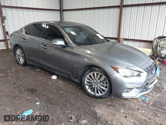 2019 Infiniti Q50 3.0t Signature Edition with VIN JN1EV7APXKM519048, listed as a IAAI auction lot 40445241 with 99,705 mi miles. Bid and sale history available at carsss.com. Image 1.