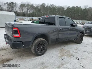 2019 Ram 1500 Rebel with VIN 1C6SRFET5KN740001, listed as a Copart auction lot 46055725 with 81,974 mi miles and Salvage Title. Bid and sale history available at carsss.com. Image 3.