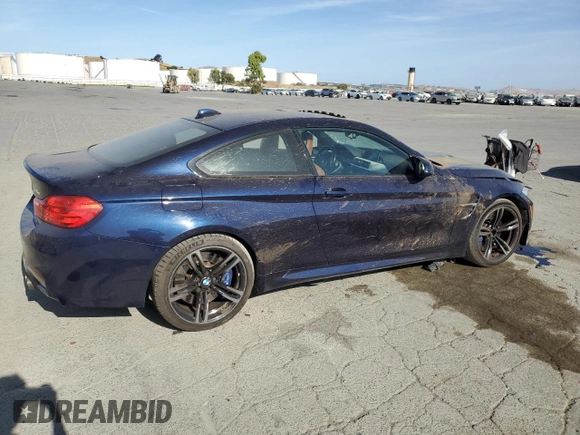 2015 BMW M4 with VIN WBS3R9C50FK335084, listed as a Copart auction lot 61962965 with 142,157 mi miles and Salvage title. Bid and sale history available at DreamBid. Image 3.