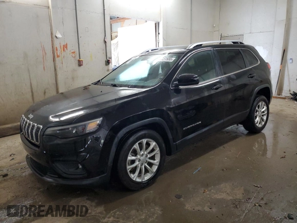 2019 Jeep Cherokee Latitude with VIN 1C4PJLCB9KD396600, listed as a Copart auction lot 59727555 with 125,893 mi miles and Salvage title. Bid and sale history available at DreamBid. Image 1.