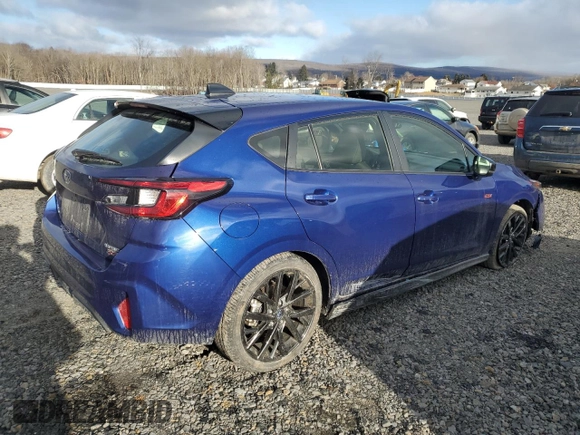 2024 Subaru Impreza RS with VIN JF1GUHJCXR8325690, listed as a Copart auction lot 42430525 with 7,199 mi miles and Salvage Title. Bid and sale history available at carsss.com. Image 3.