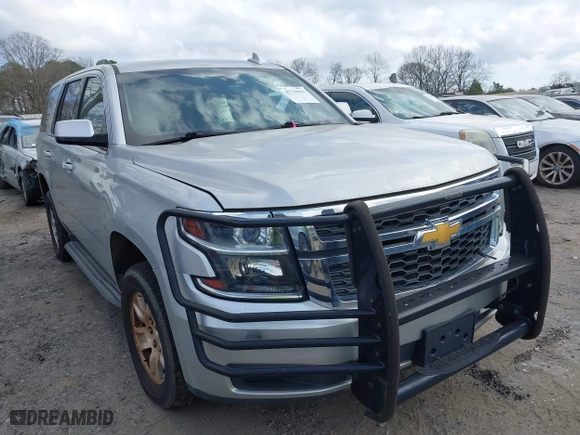 2017 Chevrolet Tahoe Commercial with VIN 1GNLCDECXHR238788, listed as a IAAI auction lot 41718161 with 129,880 mi miles. Bid and sale history available at carsss.com. Image 1.