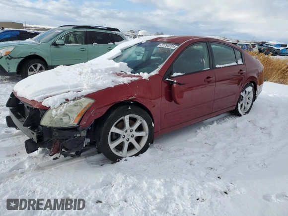 2008 Nissan Maxima 3.5 SE with VIN 1N4BA41E48C825353, listed as a Copart auction lot 56145024 with 0 mi miles and Salvage Title. Bid and sale history available at carsss.com. Image 1.