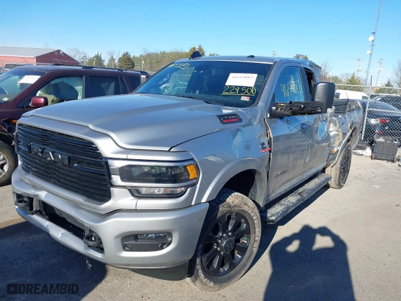 2022 Ram 2500 Laramie with VIN 3C6UR5FL1NG229500, listed as a IAAI auction lot 41653883 with 24,014 mi miles. Bid and sale history available at carsss.com. Image 17.