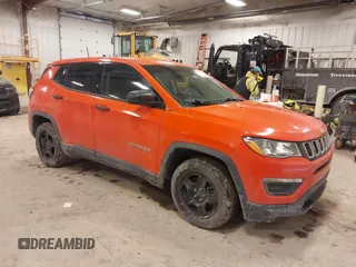 2019 Jeep Compass Sport with VIN 3C4NJCAB3KT851008, listed as a IAAI auction lot 41275348 with 86,318 mi miles and . Bid and sale history available at DreamBid. Image 1.