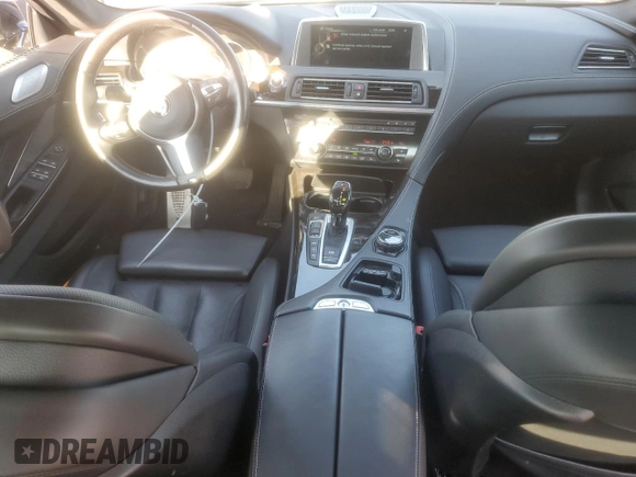 2015 BMW 6 Series 650i xDrive with VIN WBA6B4C55FD761530, listed as a Copart auction lot 75430464 with 18,729 mi miles and Salvage Title. Bid and sale history available at DreamBid. Image 8.