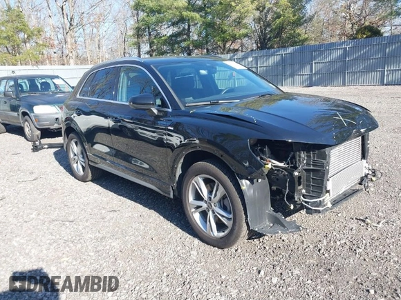 2022 Audi Q3 S line Premium Plus z VIN WA1EECF34N1048557, wystawiony jako IAAI lot #41758015 z przebiegiem 38 234 mil mil oraz . Historia ofert i sprzedaży dostępna na DreamBid. Obrazek 1.