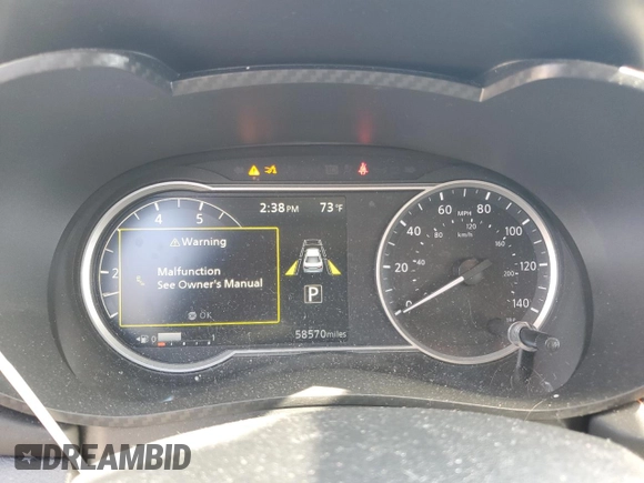 2020 Nissan Versa SR with VIN 3N1CN8FVXLL856920, listed as a Copart auction lot 47381555 with 58,570 mi miles and Salvage Title. Bid and sale history available at DreamBid. Image 9.