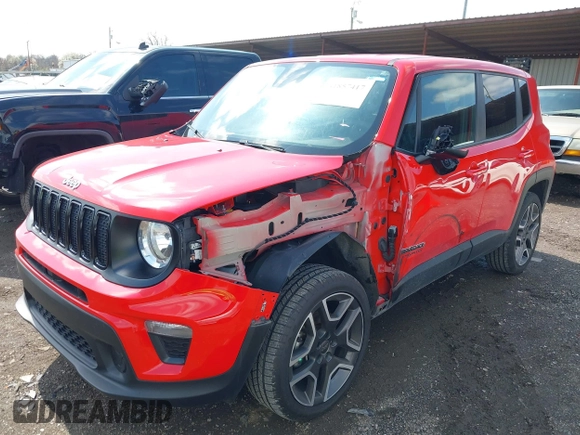 2021 Jeep Renegade Upland Edition with VIN ZACNJDAB8MPM25697, listed as a IAAI auction lot 41857417 with 62,655 mi miles. Bid and sale history available at carsss.com. Image 18.