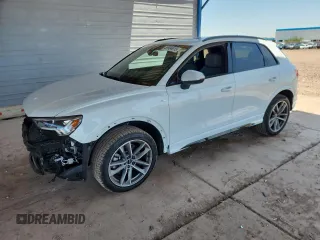 2021 Audi Q3 S line Premium Plus z VIN WA1EECF37M1124299, wystawiony jako Copart lot #59994915 z przebiegiem 27 800 mil mil oraz Szkoda całkowita • Salvage title. Historia ofert i sprzedaży dostępna na DreamBid. Obrazek 1.