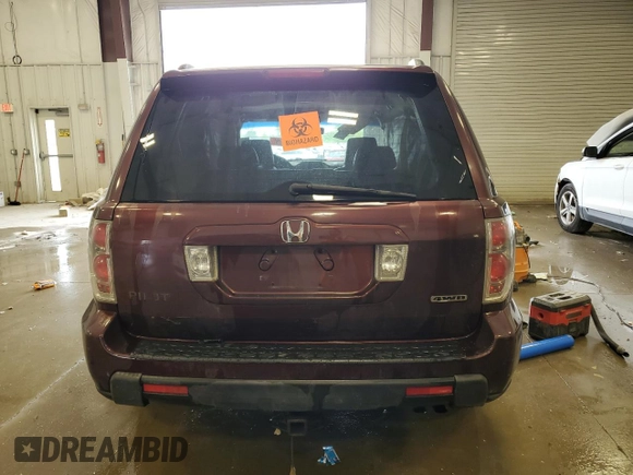 2007 Honda Pilot EX-L with VIN 2HKYF18547H535420, listed as a Copart auction lot 56931095 with 223,086 mi miles and Non repairable. Bid and sale history available at DreamBid. Image 6.