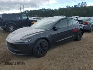 2024 Tesla Model 3 Long Range with VIN 5YJ3E1EB2RF825213, listed as a Copart auction lot 51909875 with 9,717 mi miles and Salvage Title. Bid and sale history available at DreamBid. Image 1.