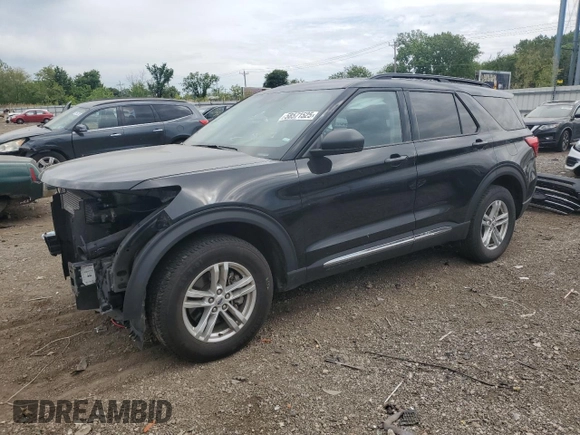 2023 Ford Explorer XLT with VIN 1FMSK8DH3PGA58229, listed as a Copart auction lot 58571525 with 64,536 mi miles and Salvage title. Bid and sale history available at DreamBid. Image 1.