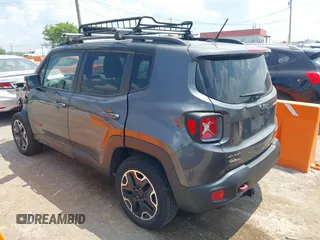 2017 Jeep Renegade Trailhawk with VIN ZACCJBCB7HPG42238, listed as a IAAI auction lot 42562113 with 105,045 mi miles and . Bid and sale history available at DreamBid. Image 3.