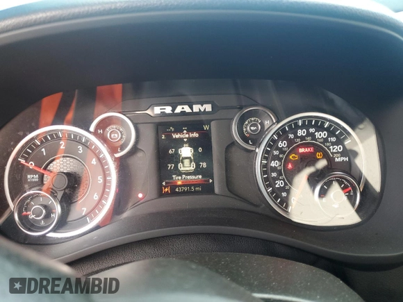 2023 Ram 2500 Tradesman with VIN 3C6UR5HJ9PG587488, listed as a Copart auction lot 61572935 with 43,791 mi miles and Clean title. Bid and sale history available at DreamBid. Image 9.