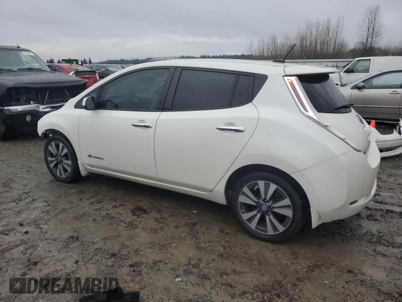 2016 Nissan LEAF S with VIN 1N4BZ0CP0GC304371, listed as a Copart auction lot 81785834 with 57,539 mi miles and Salvage Title. Bid and sale history available at carsss.com. Image 2.
