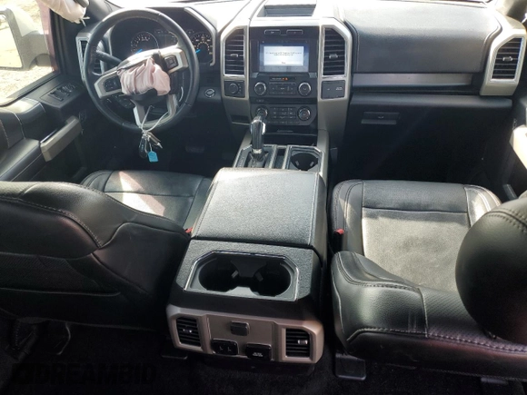 2017 Ford F-150 XL with VIN 1FTEW1EF1HFA28020, listed as a Copart auction lot 43564105 with 55,446 mi miles and Salvage title. Bid and sale history available at DreamBid. Image 8.