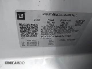 2018 GMC Yukon Denali with VIN 1GKS1CKJ9JR241330, listed as a IAAI auction lot 41180538 with 100,300 mi miles. Bid and sale history available at carsss.com. Image 9.
