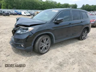 2021 Honda Passport EX-L with VIN 5FNYF7H51MB005824, listed as a Copart auction lot 59579815 with 75,799 mi miles and Salvage title. Bid and sale history available at DreamBid. Image 1.