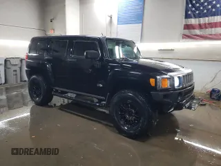 2007 Hummer H3 SUV with VIN 5GTDN13E578119621, listed as a Copart auction lot 41521255 with 142,776 mi miles and Salvage Title. Bid and sale history available at DreamBid. Image 4.
