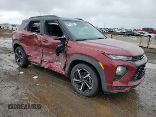 2022 Chevrolet TrailBlazer RS with VIN KL79MTSL8NB126295, listed as a Copart auction lot 51374205 with 39,749 mi miles and Salvage Title. Bid and sale history available at DreamBid. Image 4.