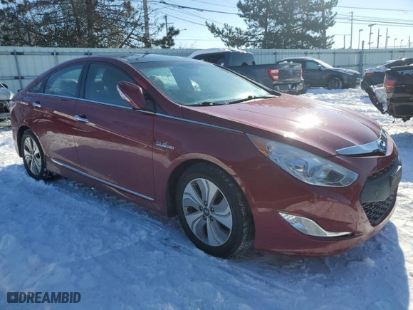 2014 Hyundai Sonata Hybrid Limited with VIN KMHEC4A48EA112936, listed as a Copart auction lot 88023975 with 110,449 mi miles and Salvage Title. Bid and sale history available at carsss.com. Image 4.