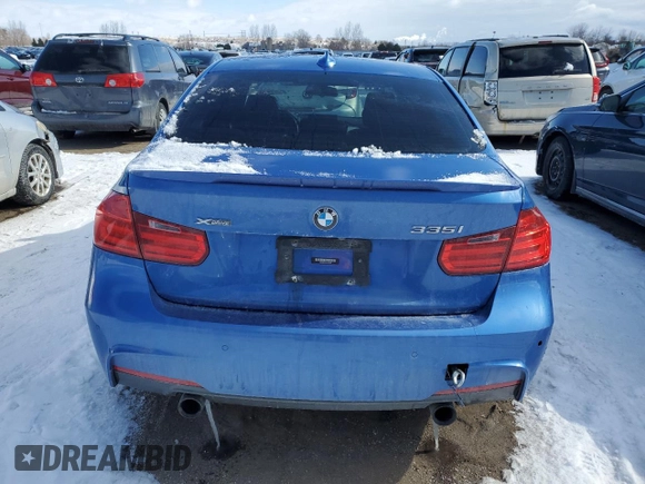 2013 BMW 3 Series 335i xDrive with VIN WBA3B9C56DF585606, listed as a Copart auction lot 46233045 with 213,218 mi miles and Salvage Title. Bid and sale history available at carsss.com. Image 6.
